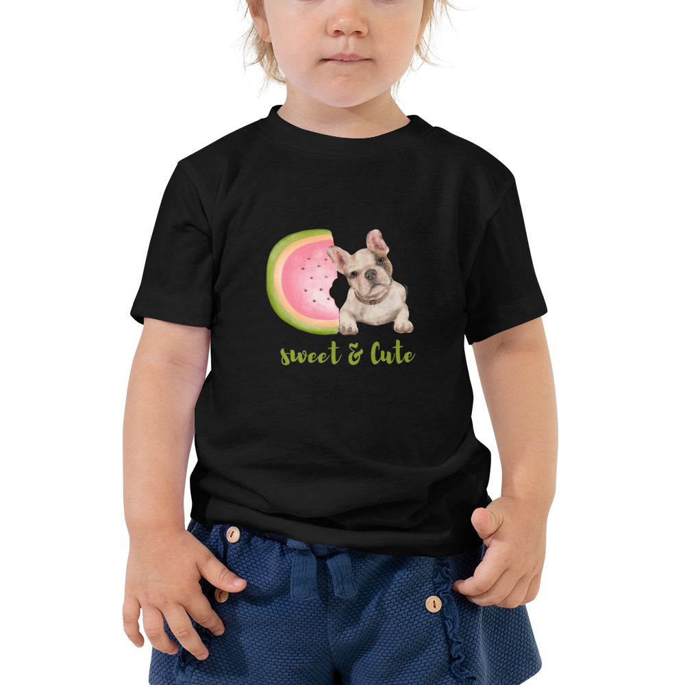 French Bulldog  Puppy Toddler Short Sleeve Tee