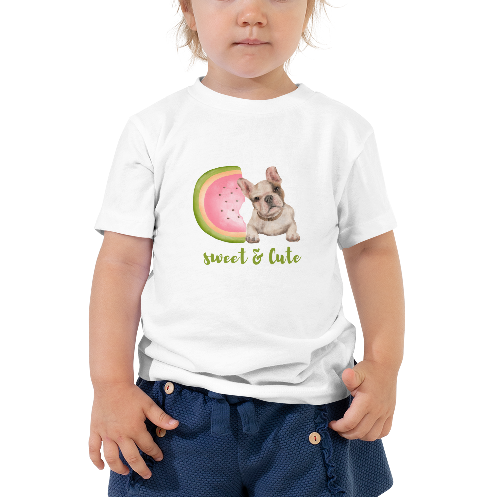 French Bulldog  Puppy Toddler Short Sleeve Tee