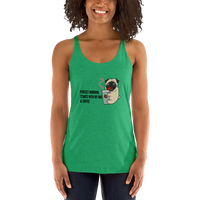 Pug &Coffee Lover Women's Racerback Tank