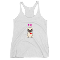 OK Fun Pug Women's Racerback Tank