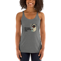 Pug &Coffee Lover Women's Racerback Tank