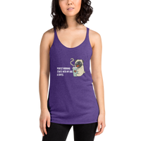 Pug &Coffee Lover Women's Racerback Tank