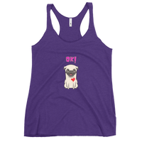 OK Fun Pug Women's Racerback Tank