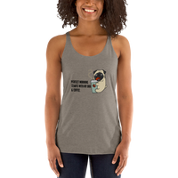 Pug &Coffee Lover Women's Racerback Tank